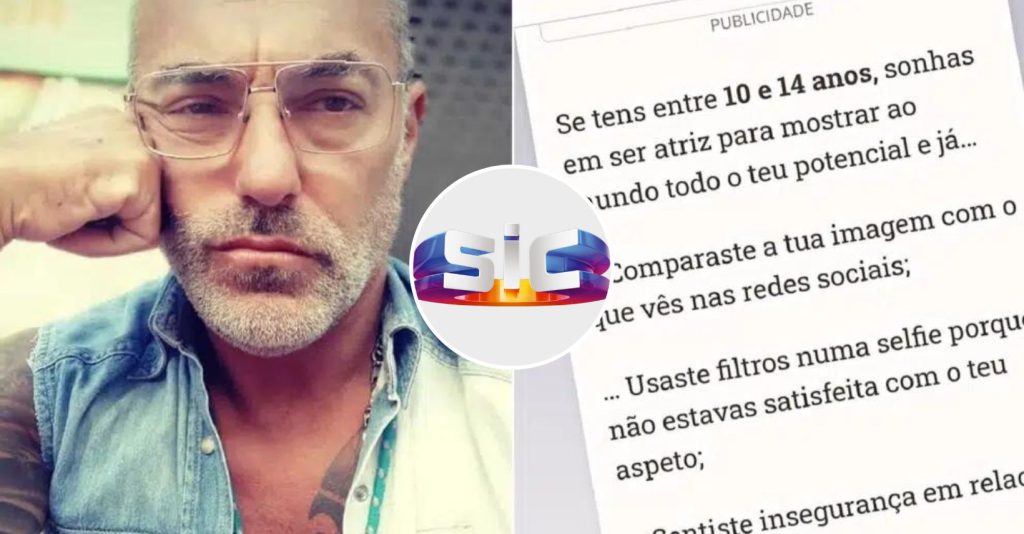 “Querem meninas que estejam de rastos”, António Carvalho acusa casting revoltante da SIC