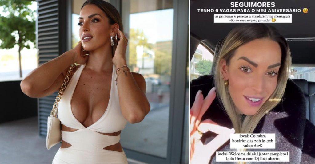 Influencer criticada por convidar desconhecidos para a sua festa de anos e ‘obriga-los’ a pagar 60€!
