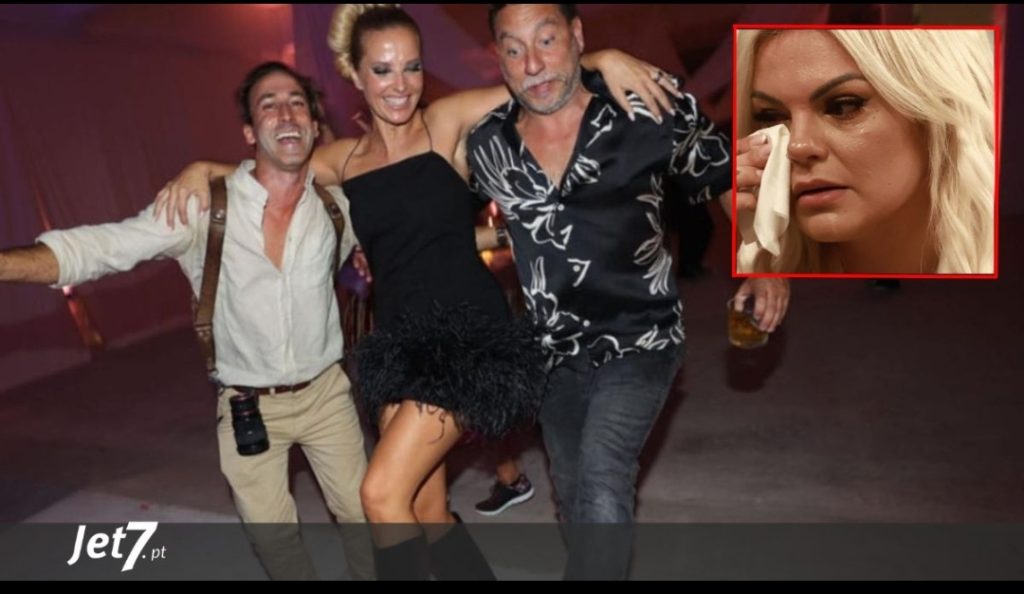 Ele entra, ela não! Fanny espera à porta por namorado. Jorge Frade sozinho na festa de Cristina Ferreira