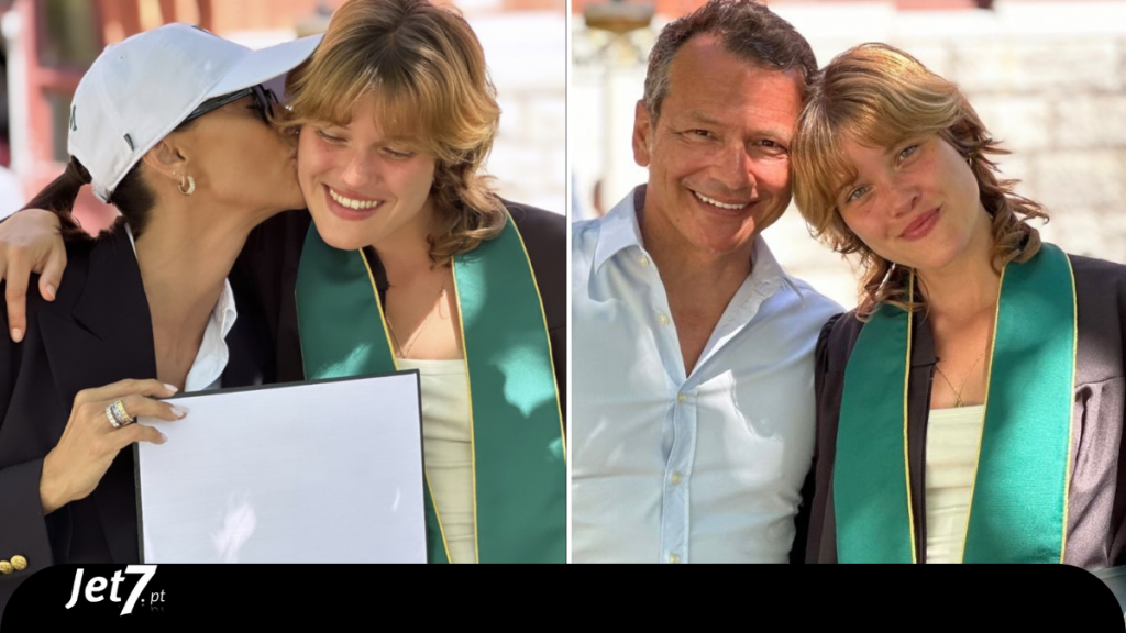 Veja as Fotos! Iva Domingues e Pedro Mourinho na cerimónia de graduação da filha